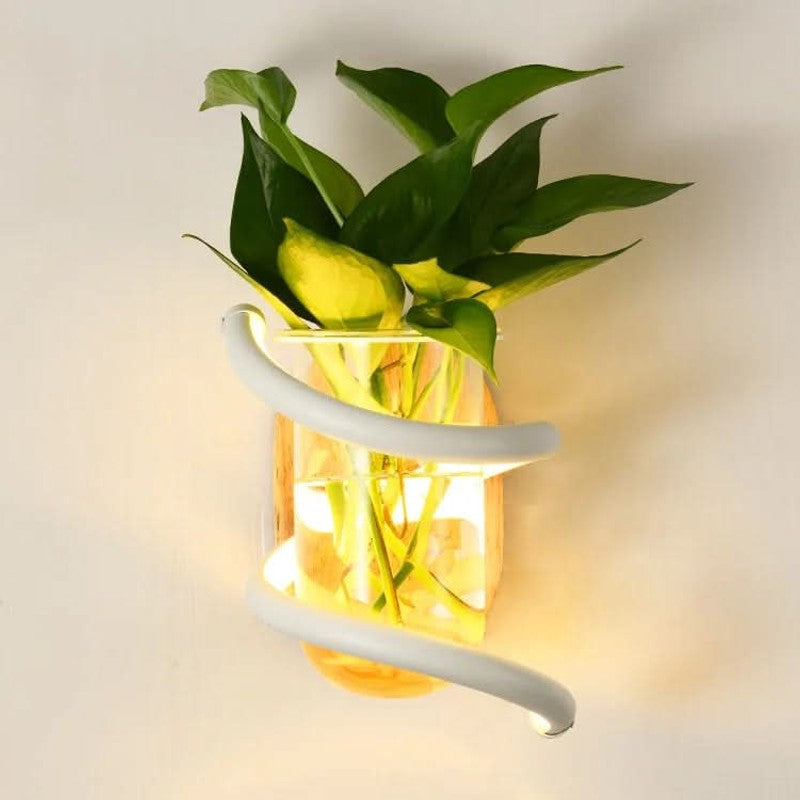 Vägglampa med integrerad vas - LED-belysning