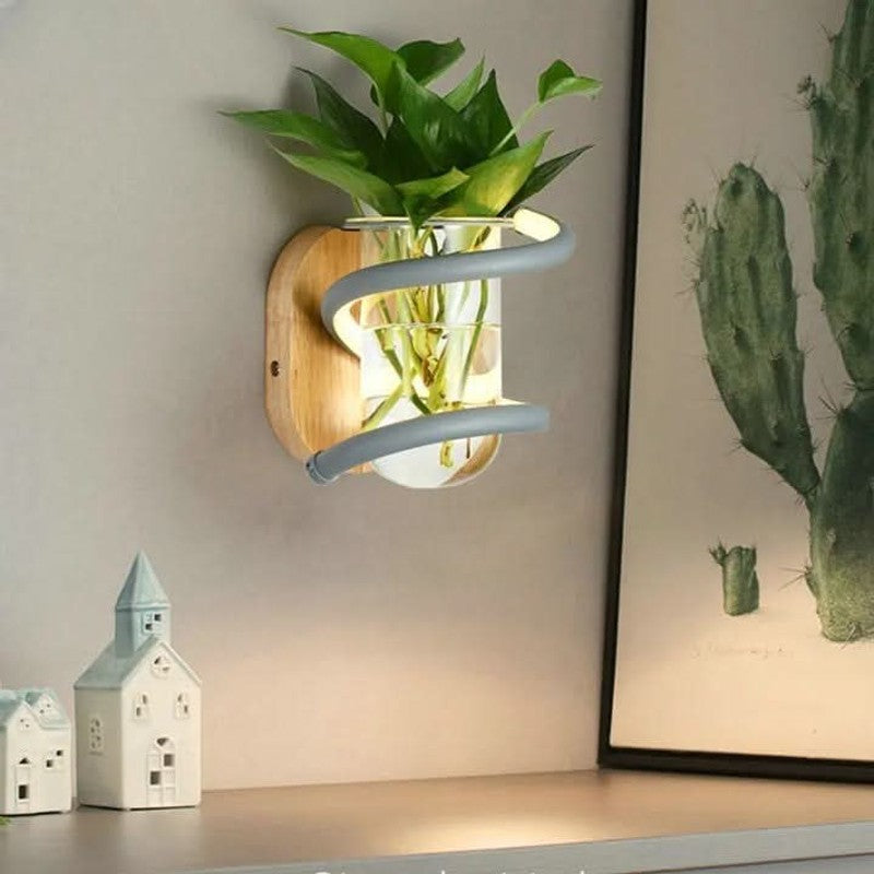 Vägglampa med integrerad vas - LED-belysning
