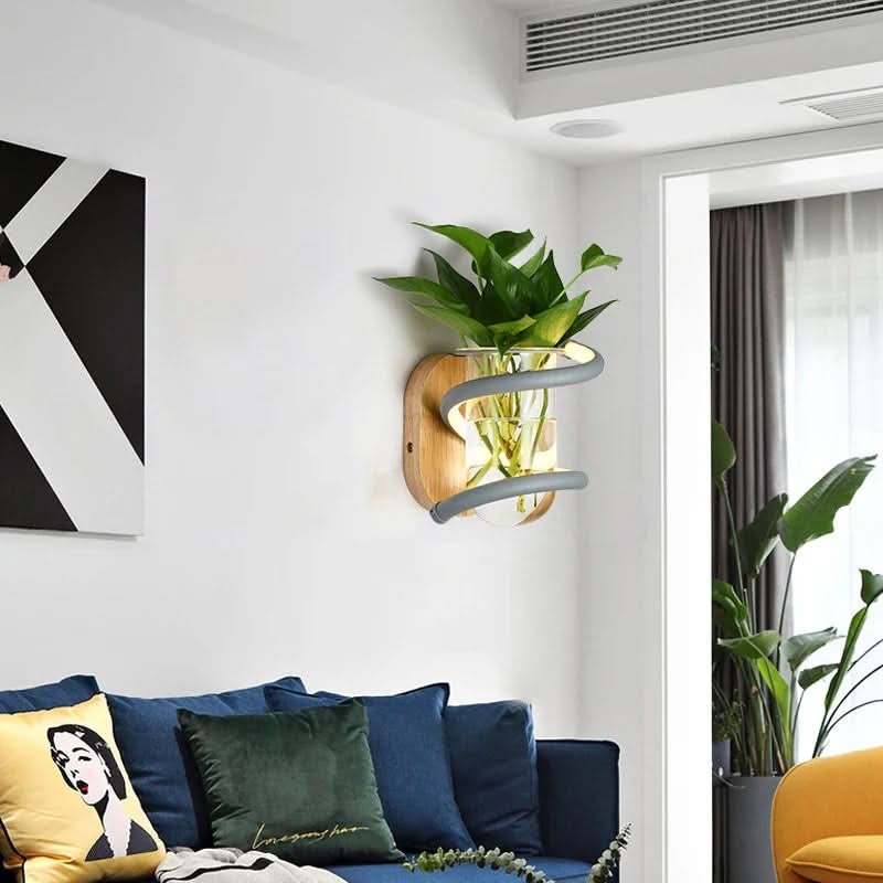 Vägglampa med integrerad vas - LED-belysning