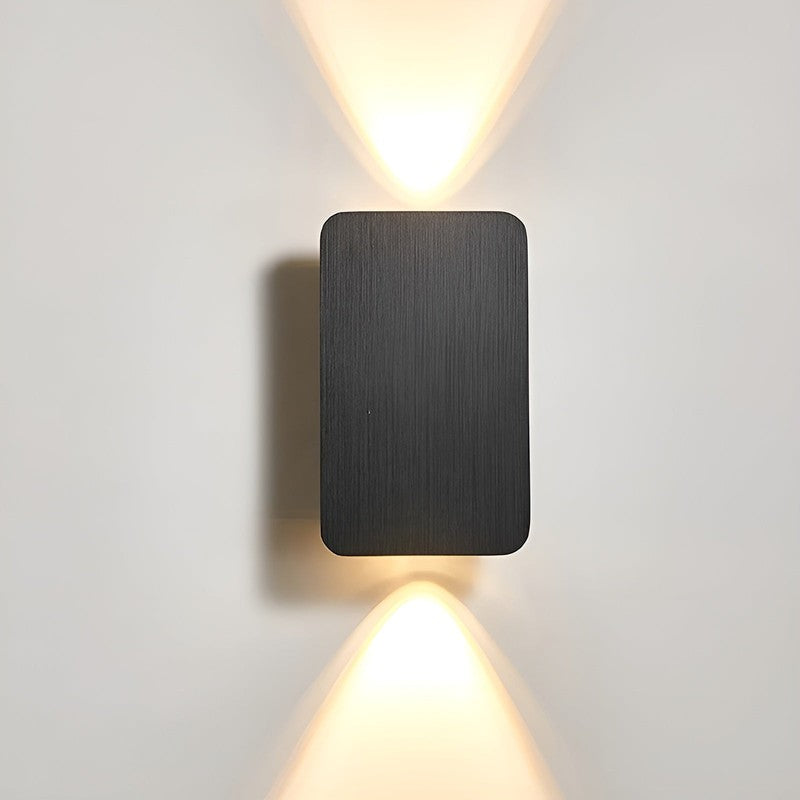 Vägglampa Rektangulär med Avrundade Hörn - Upp- och Nedåtriktat Ljus