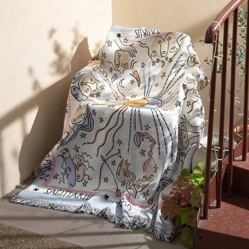 Vävd gobeläng eller soffapläd - Flera designvarianter
