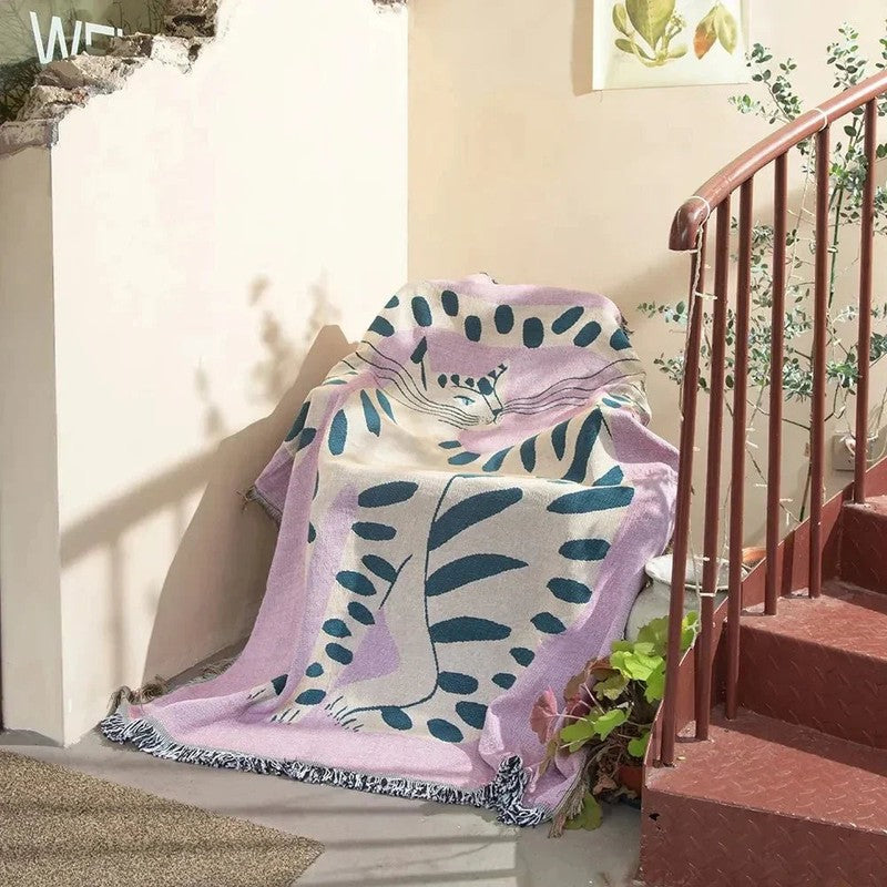 Vävd gobeläng eller soffapläd - Flera designvarianter